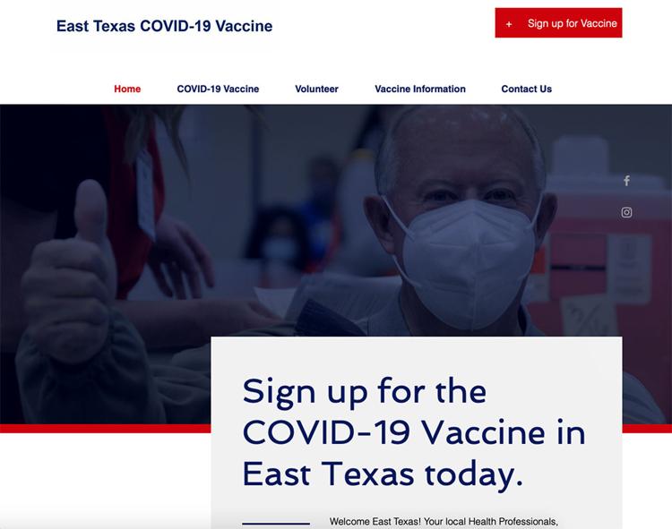 East Texas COVID-19 vaccine registration site goes live